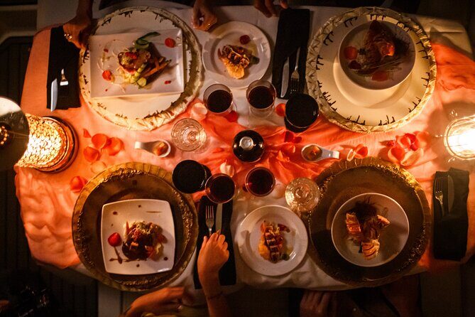 Private 3 hours Romantic Tulum Dinner in 58´Yacht Azimut - The Culinary Experience: Gourmet 5-Course Dinner