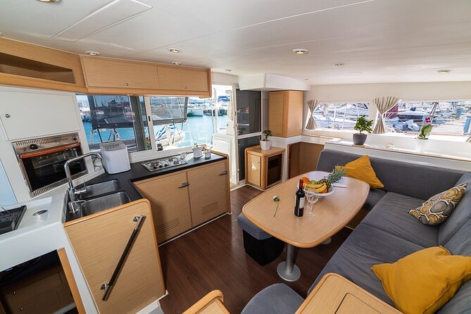 Private 5h Cruise Catamaran Santorini BBQ ,Drinks, Transfer - The Sum Up