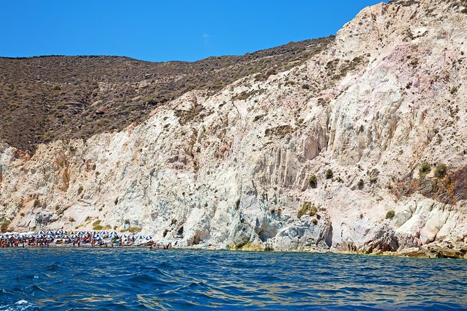 Private Catamaran Beautiful Day Around Santorini via Red Beach - The Sum Up