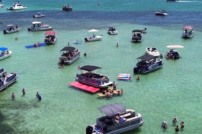 Private Crab Island Pontoon Charter with Bote Hangout Floats! - The Experience at a Glance