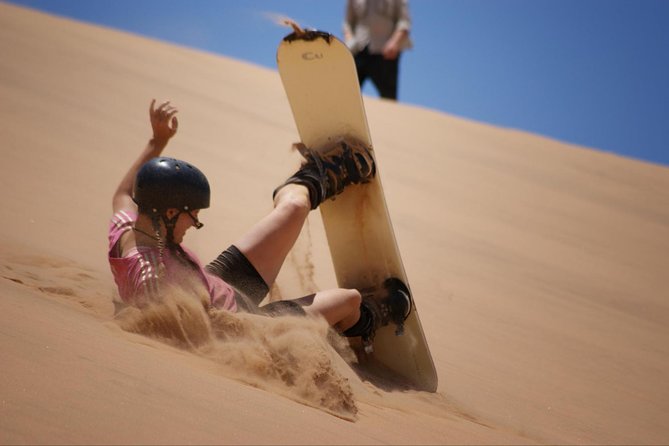 Private Desert Sandboarding Camel Riding and Dune Bashing - Pricing and Terms