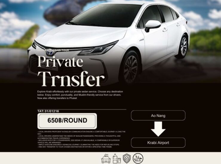 Private Eco-Transfer: One-Way Ao Nang - Air Port, Krabi - Activity Details