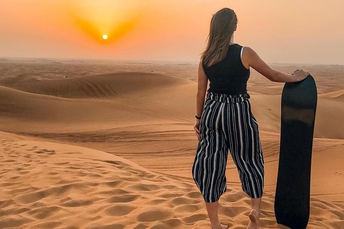 Private Evening Desert Safari With BBQ Dinner, Camel Ride and Sand Boarding - The Sum Up