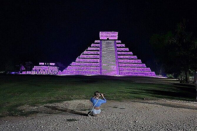 Private Experience to Chichen Itza's Video Mapping - Arriving at Chichen Itza: The Ruins at Night