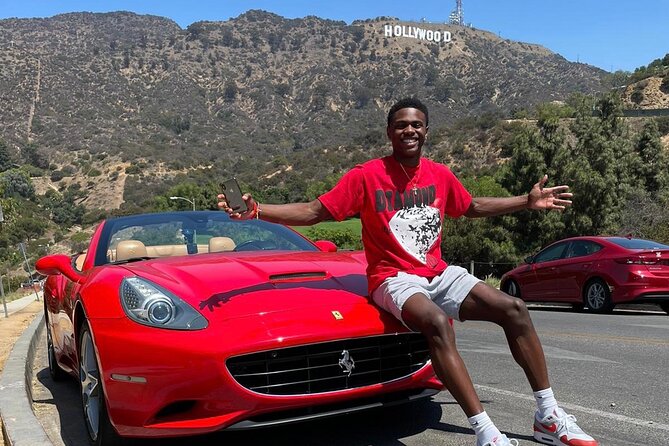 Private Ferrari Tour Hollywood Walk of Fame 20 Minutes. - Inclusions