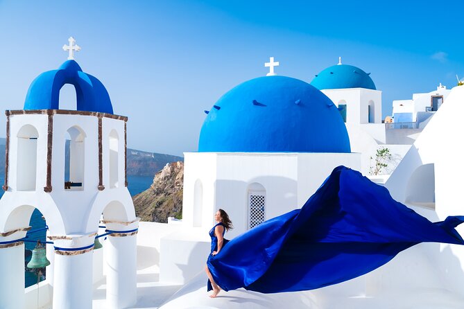 Private Flying Dress Photoshoot in Santorini - Photoshoot Locations