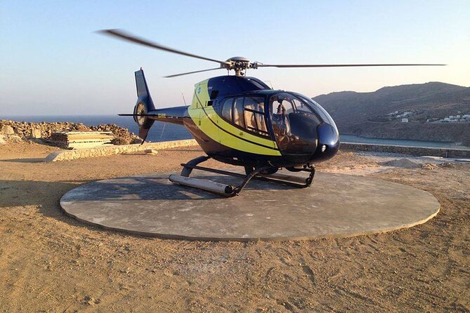 Private Helicopter Transfer From Folegandros to Mykonos - Meeting and Pickup