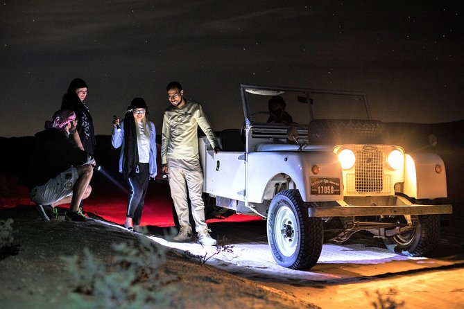 Private Night Vintage Land Rover Desert Safari & Astronomy With Dubai Transfers - Stargazing Session at a Royal Desert Retreat