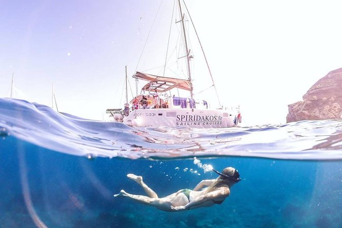 Private Sailing Catamaran in Santorini With BBQ Meal and Drinks - Itinerary and Activities