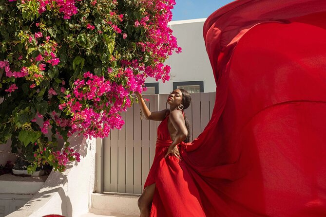 Private Santorini Flying Dress Photoshoot 2 Hours & Video - Location and Duration
