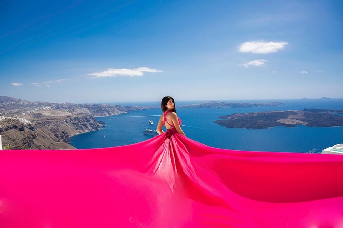 Private Santorini Flying Dress Photoshoot 2 Hours & Video - Cancellation Policy