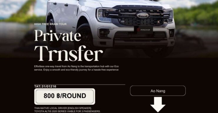 Private SUV-Transfer: One-way Ao Nang - Bus Statation - Highlights of the Service