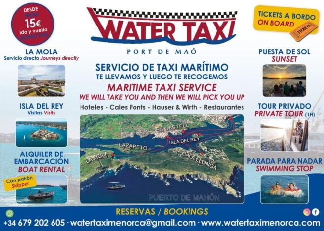 PRIVATE TOUR Maritime Taxi Service Within the Port of Maò - Duration