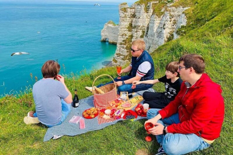Private Tour Paris: Étretat Cliffs & Monets Gardens + Gift - Gourmet Picnic on the Cliffs: A French Feast with a View