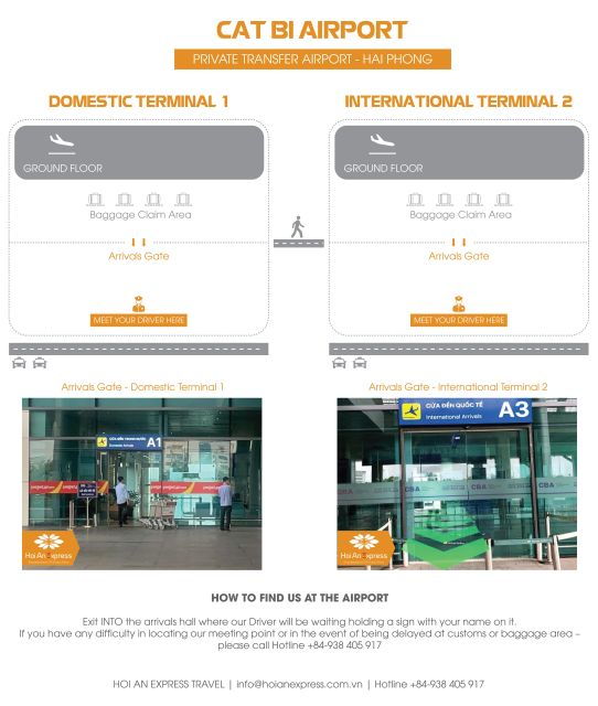 Private Transfer: Cat Bi Airport - Hai Phong City Center - Booking and Reservation Details