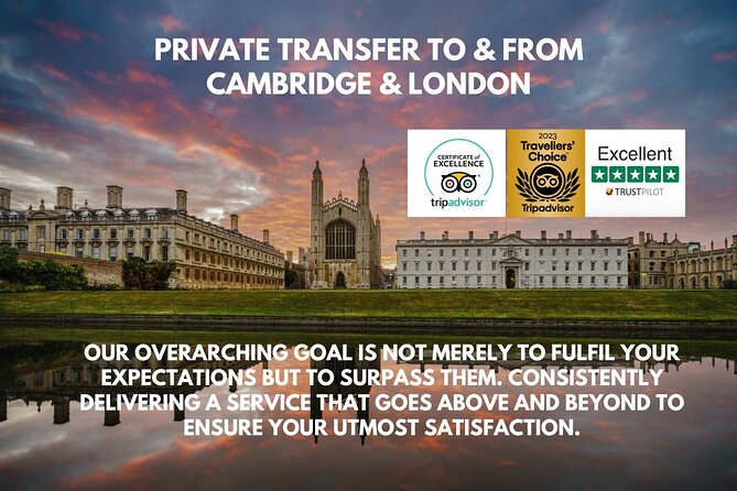 Private Transfer to & From Cambridge & London - Pricing and Booking
