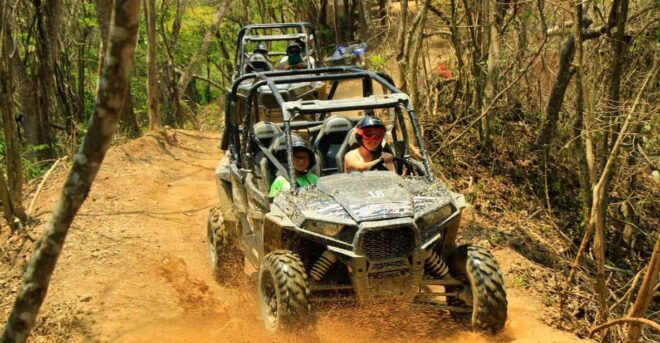 Puerto Vallarta: Combo Canopy River RZR, ZipLine and Mules - Zip Line Across Lush Canyons