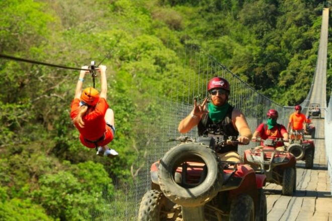 Puerto Vallarta: Jorullo Bridge ATV + ZipLine + Mules - Leisurely Mule Ride Experience