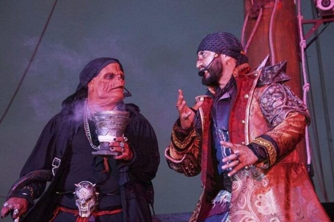 Puerto Vallarta: Pirate Ship Night Cruise With Dinner - Dinner and Drinks