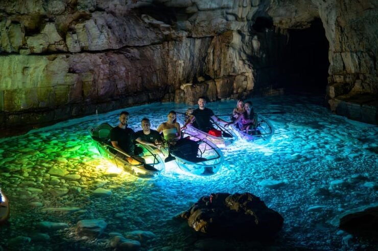 Pula: Sunset/Night Illuminated Transparent Kayak Cave Tour - Experience Highlights