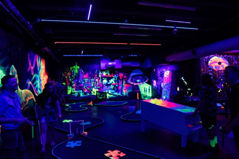 PuttnGlow - Glow in the Dark Mini Golf Queenstown - A useful plan when Queenstown turns wet