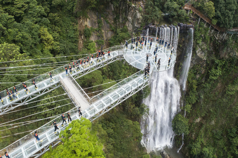 Qingyuan Gulong Gorge Drifting Glass Grand Canyon - Glass bridges trade comfort for a view