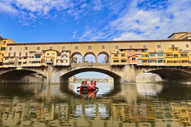 Rafting on the Arno River in Florence Under the Arches of Pontevecchio - Rafting on the Arno River