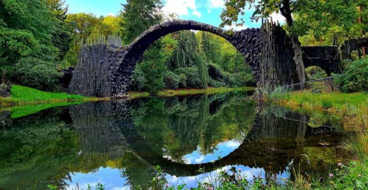 Rakotz Bridge Devil's Bridge, Wood Workshop, Open Pit - Cycling Tour - Key Points