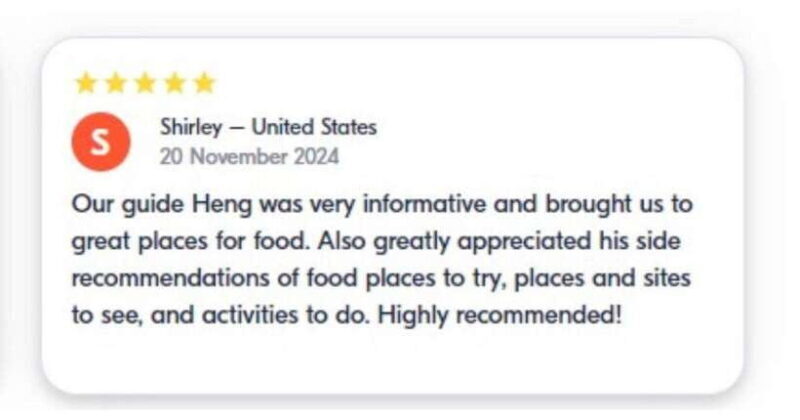 Relishing Singapore: A Cultural Street Food Journey - An In-Depth Look at the Tour  