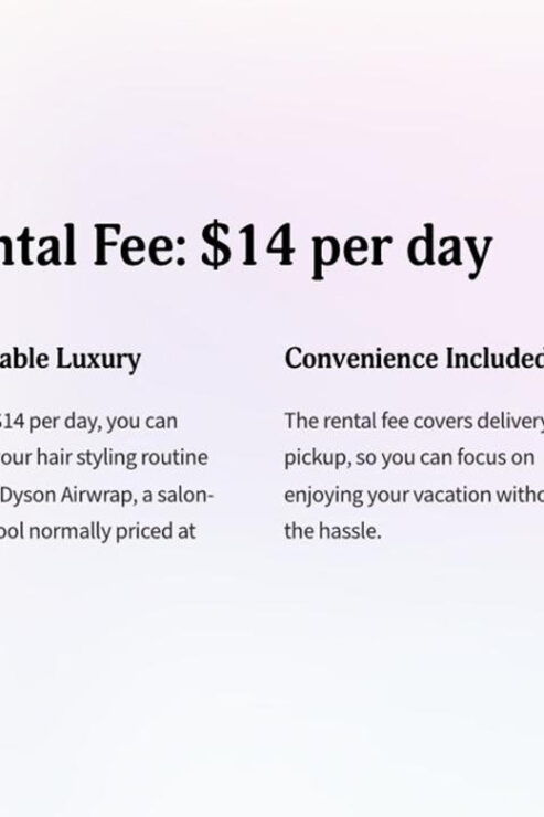 Rent a Dyson Airwrap During Your Korea Trip - Pricing Details for Rental