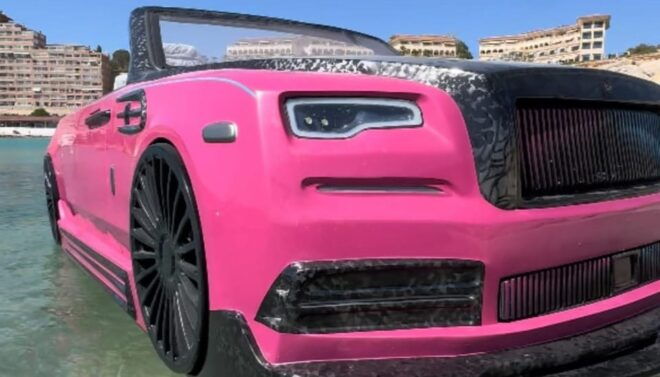 RENT a Pink Rolls Royce Waterboat Car in Mallorca - Guided Tours
