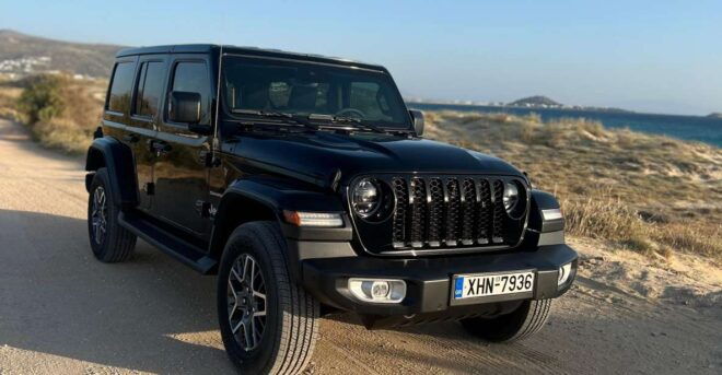 Rent Exclusive Jeep Wrangler 4x4e in Naxos - Highlights