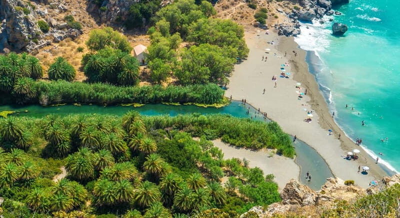 Rethymno/Chania: Preveli Beach and Kourtaliotiko Gorge Tour - Rethymno/Chania: Preveli Beach and Kourtaliotiko Gorge Tour