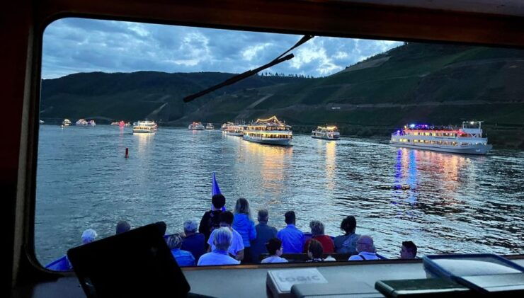 Rhine in Flame in St Goar - Boat-Cruise Through Middle Rhine Valley