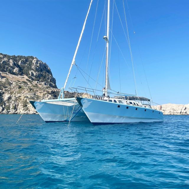 Rhodes: Catamaran Cruise With Snacks, Wine & Sunset Viewing - Pricing and Duration