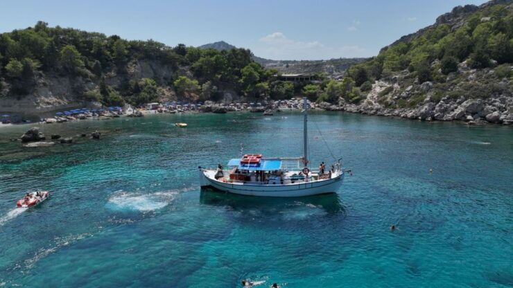 Rhodes: Day Cruise to Beaches and Caves With Snacks & Drinks - Itinerary