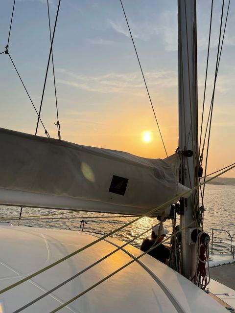 Rhodes: Evening Sunset Catamaran Cruise - Common Questions