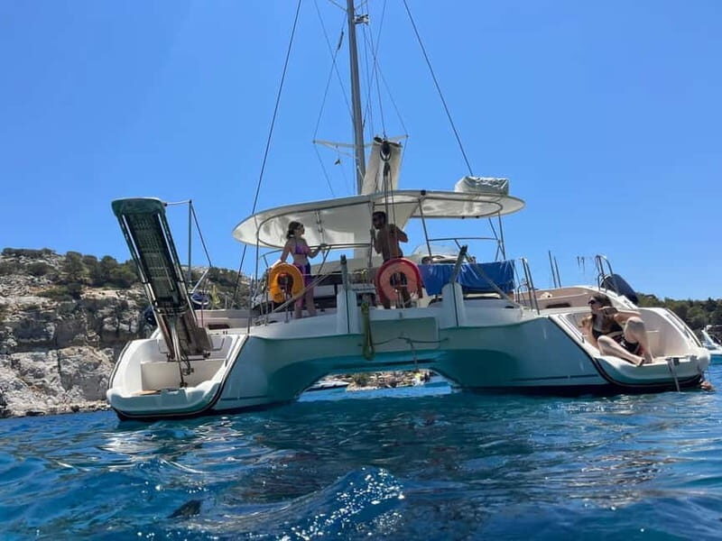 Rhodes Private Half Day Sailing Catamaran Cruise with drinks - Good To Know