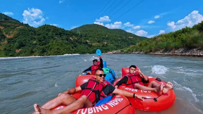 River Tubing in Nepal - The Midway Refreshment Break