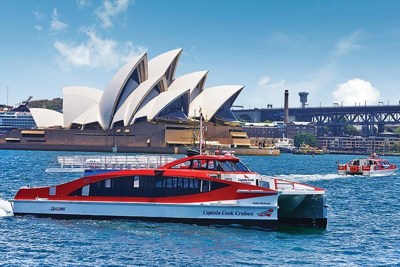 Rocket Sightseeing Ferry on Sydney Harbour - Open deck, indoor seats and harbour wind