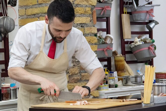 Roman Pasta Making Class Carbonara, Amatriciana, Cacio and Pepe - Tasting and Enjoying the Pasta