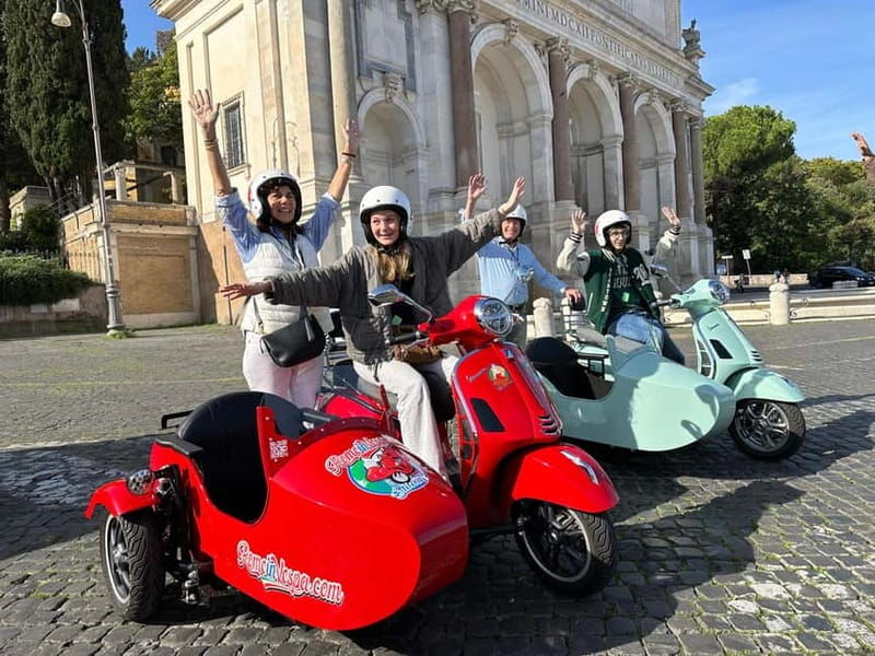 Rome: 3 hours Vespa Sidecar Sightseeing Tour with Gelato - The Sum Up
