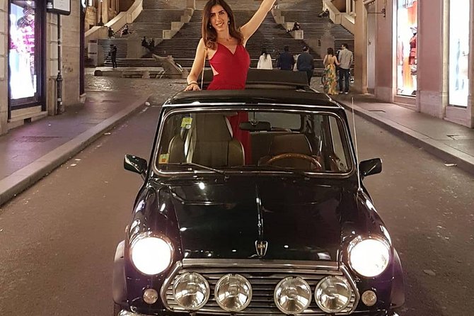 Rome Ancient Tour by Night in Mini Vintage Cabriolet With Drink - Tour Details