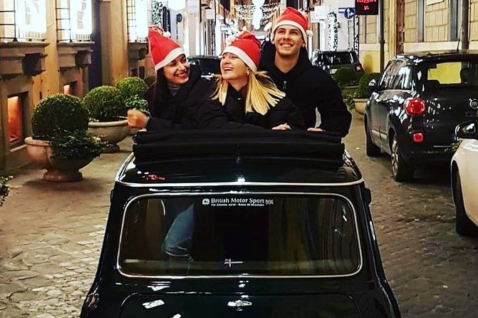 Rome Ancient Tour by Night in Mini Vintage Cabriolet With Drink - End Point and Cancellation Policy