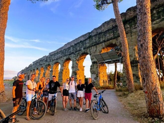 Rome: Appian Way Sunset E-Bike Tour W/ Catacombs & Aperitif - Full Description