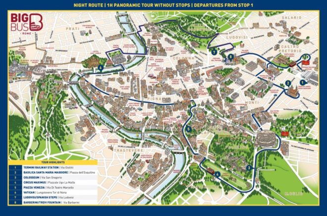 Rome: Big Bus Panoramic Night Tour - Inclusions