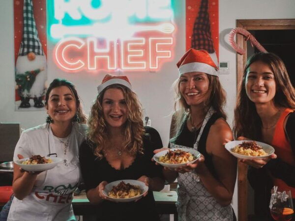 Rome: Christmas Spritz & Spaghetti Cooking Class - Signage and Class Location