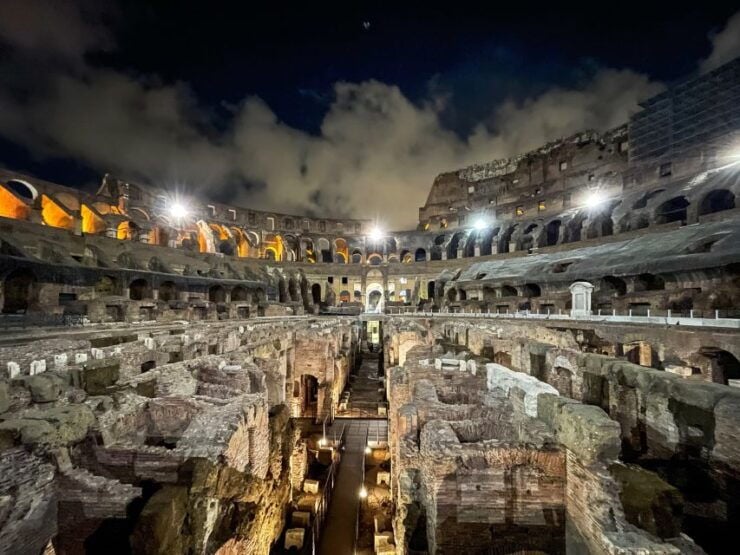 Rome: Colosseum by Night With Underground & Arena Floor Tour - Experience Highlights