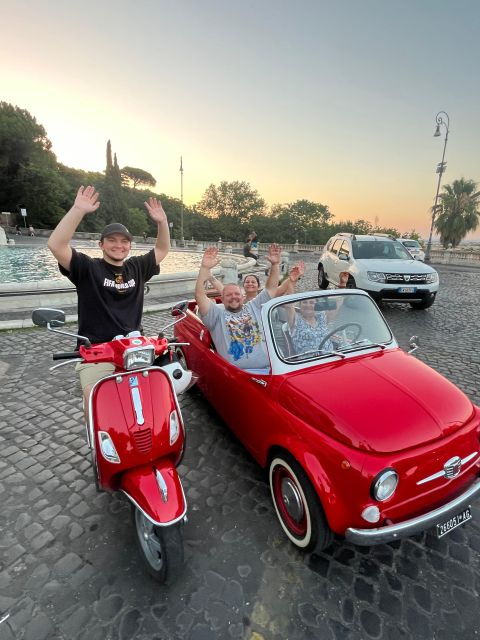 Rome: Evening Fiat 500 and Vespa Prosecco Tour - Vehicle Options