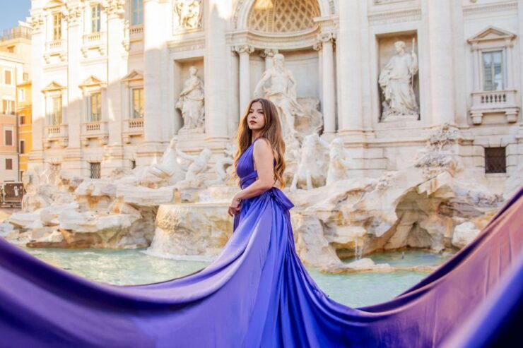 Rome: Flying Dress Photoshoot at Trevi Fountain - Reservation Information